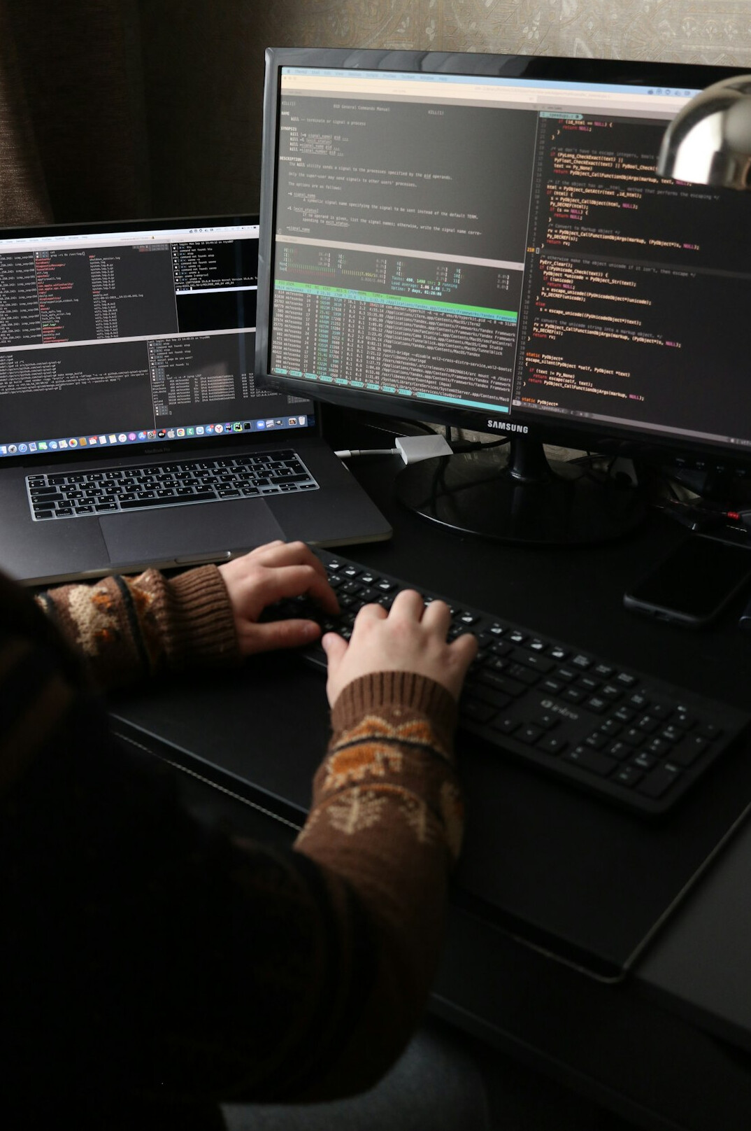 individual studying code