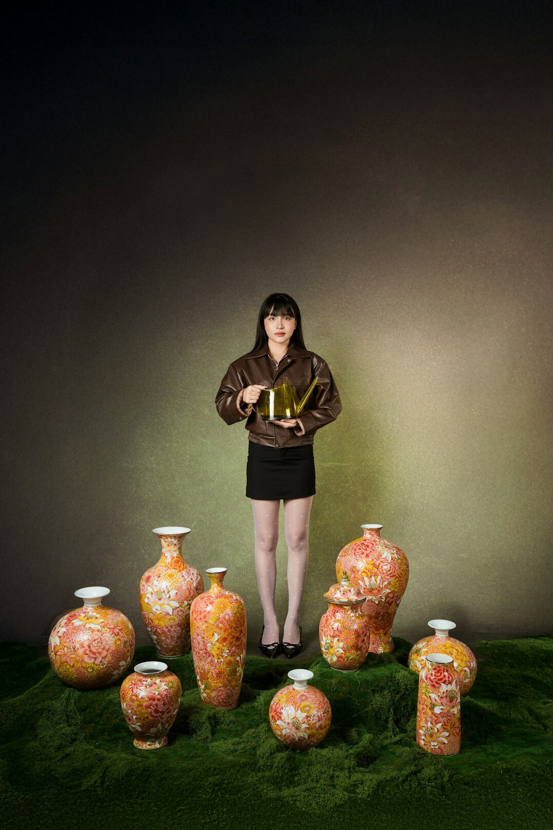 Studio portrait of a Japanese female product design instructor