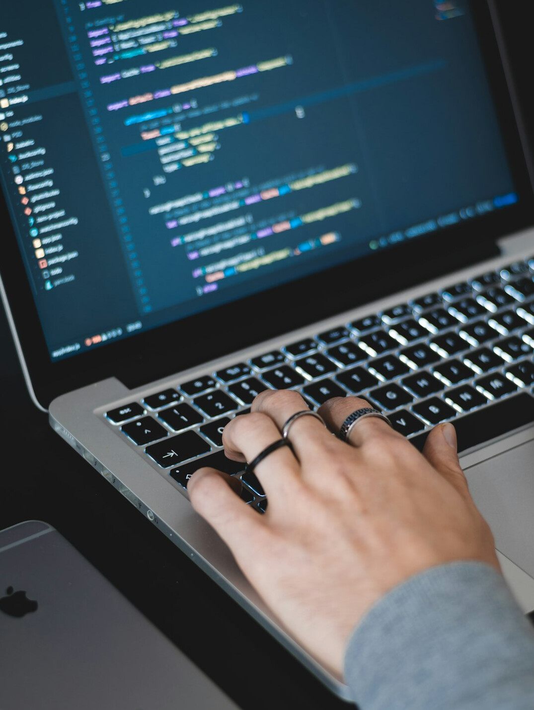 japanese code on laptop
